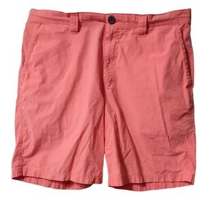 Columbia Shorts 36 Men's Logo Pockets Lightweight Orange Belt loops 9.5 Inseam #